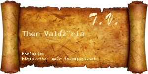 Ther Valéria névjegykártya